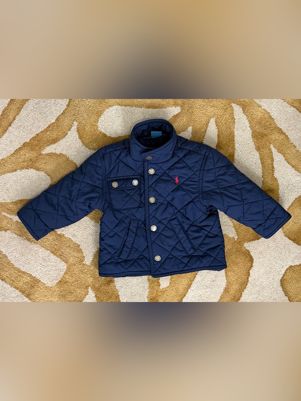 Polo by Ralph Lauren Navy Quilted Jacket with Polo Logo